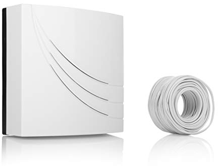 Byron Wired Door Chime, 5 Meter Cable, 8 Melodies, 2 Wire Installation, Wall Mounted, White, BY7061