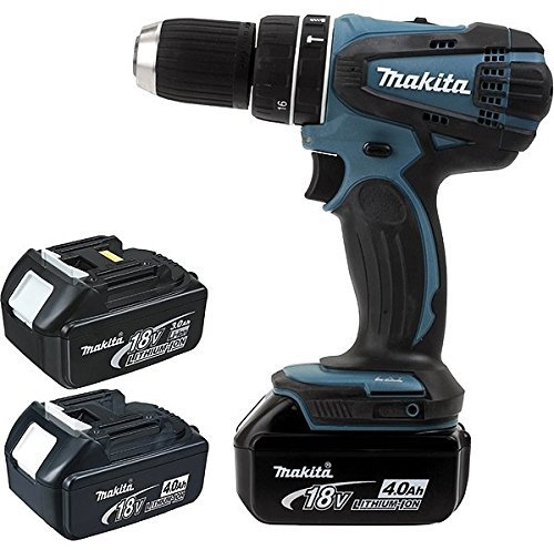 Perceuse visseuse à percussion 18 V Li-Ion 4 Ah Ø 13 mm - promo Makita DHP456RMJ-P
