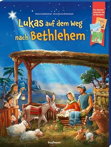 Lukas auf dem Weg nach Bethlehem: Ein Adventskalender mit 24 Büchlein