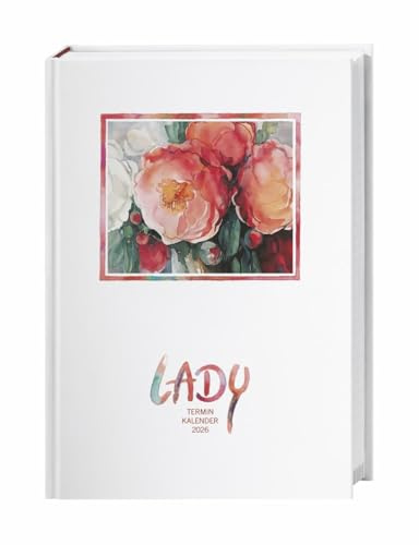 Lady Terminkalender A6 2026: Liebevoll gestalteter Taschenkalender mit Zitaten und kleinen Illustrationen. Praktischer Buchkalender A6 2026 mit viel Raum für Notizen. (Kalenderbücher Heye)