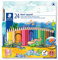 STAEDTLER wasservermalbare Buntstifte Noris Club aquarell, erhöhte Bruchfestigkeit, sechskant, ABS-System, kindgerecht nach EN71, PEFC-Holz, Set mit 24 brillanten Farben, 144 10NC24