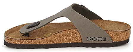 BIRKENSTOCK Classic Gizeh Birko-Flor, Unisex-Erwachsene Zehentrenner, Grau (Stone), 37 EU
