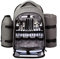 Hap Tim luxury 4 Person Picnic Backpack Picnic Rucksack Bag Hamper with Insulated Cooler Compartment includes Tableware & Fleece Blanket (EU3263-Grey)