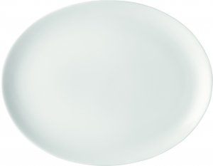 Utopia Pure White Oval Plate - Pack of 6 25cm (10inch)