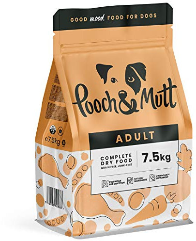 Pooch & Mutt - Erwachsene Hunde, Getreidefreies Hundetrockenfutter, Huhn & Superfood Mischung, 7,5 kg