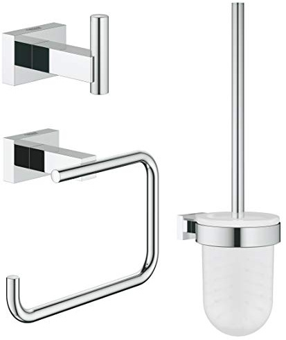 GROHE 40757001 Essentials Cube Set d'Accessoires Argent Chromé