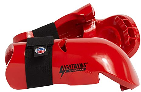 Pro Force Lightning Punches Karate Sparring Gloves - Red - Child Large