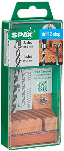 SPAX Stufenbohrer mit 2 Bohrstufen von 4,1 und 6,5 mm, drill 2 step, Terrassenbau, 5009409873005