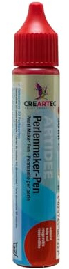 Artidee CREARTEC Perlenmaker Pen - Rubinrot - zum Gestalten von dekorativen 3D Farbperlen auf Textilien, Holz, Pappe, Leder, Glas, Keramik - 30ml - Made in Germany