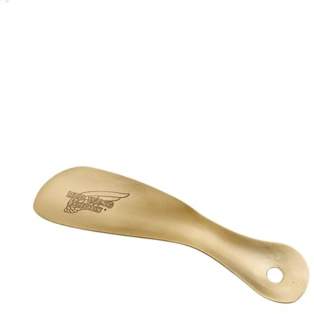 Red Wing Shoes Boot Horn, 7-Inch Solid Steel, Antique Brass
