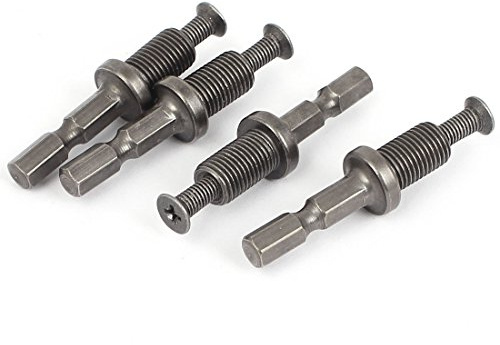 uxcell a15082600ux1093 1/4 Shank to 3/8-24UNF Thread Lock Screw Drill Chuck Adapter