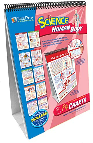 NewPath Learning 10 Piece Human Body Science Curriculum Mastery Flip Chart Set, Grade 6-10