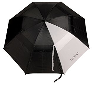 LEGEND Regenschirm Golfschirm Sturmschirm mit Knicktechnik (schwarz-Weiss)