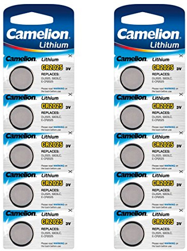 Camelion litium knappcell 3 v dl2025/5003lc cr2025, förpackning med 10