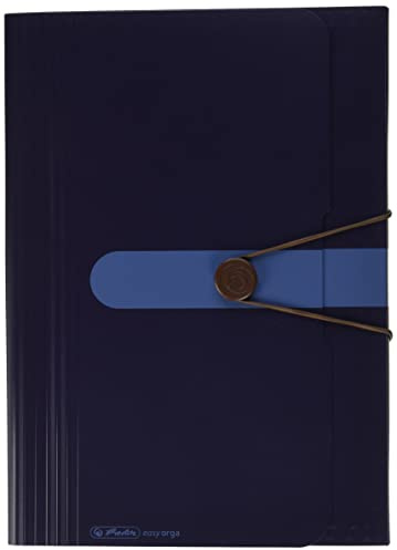 herlitz easy orga to go Fächermappe, dunkelblau | Dokumentenmappe mit 12 flexibel erweiterbaren Fächern