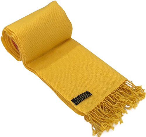 CJ Apparel Écharpe Châle Pashmina Pashminas CJ Apparel Couleur unie - Jaune - Taille unique
