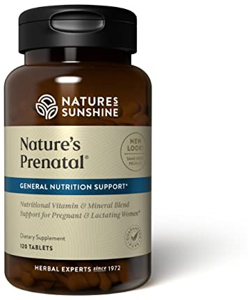 Nature's Sunshine Prenatal, 120 Tablets | Prenatal Vitamin Provides a Combination of Vitamins and Minerals to Support the Nutritional Needs of Both Mother and Child