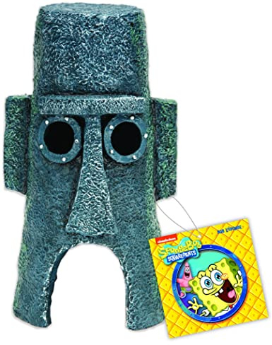 Penn Plax SpongeBob Maison de Carlo Tentacule Objet d'Ornement pour Aquariophilie 16,5 cm