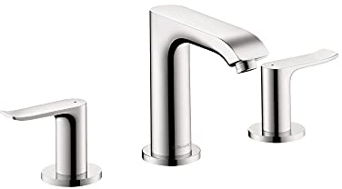 hansgrohe Metris Modern Upgrade Easy Install 2-Handle 1 5-inch Tall Bathroom Sink Faucet in Chrome, 31083001