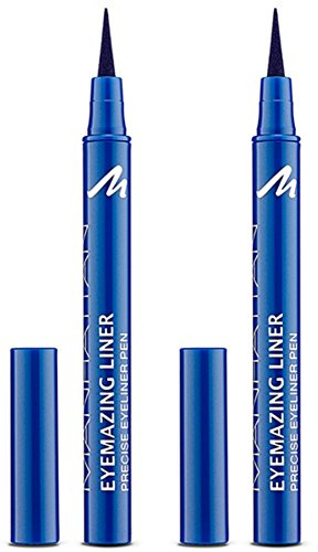 Manhattan Eyemazing Liner, Blauer Filz-Eyeliner für Idealenes Auftragen, Farbe Blueless 77L, 1 x 1,2ml