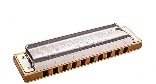 Hohner 1896BL Marine Band armónica, botón de la A