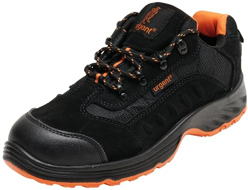 Urgent Arbeitsschuhe Sicherheitsschuhe 210 S1, Schwarz/Orange, 45 EU