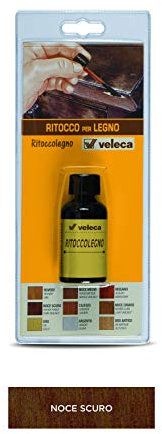 Veleca RITOCCOLEGNO -Noce Scuro - ml 25 - SOLUZIONE LIQUIDA PER EFFETTUARE RITOCCHI DEL LEGNO