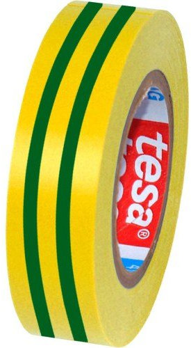 tesaflex® 4186 VDE/IEC Zumbelband grün/gelb 15mm 10mtr
