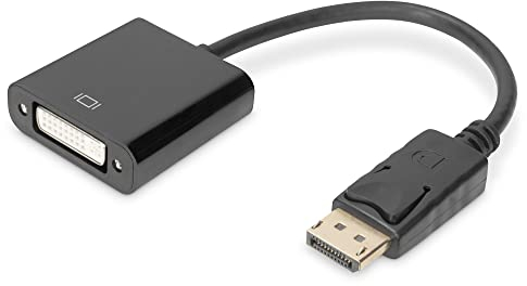 DIGITUS DisplayPort - Adapt. DVI Convertisseur, DP-DVI,15cm, Noir