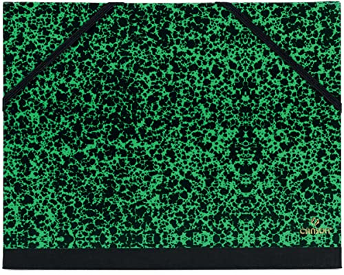 Canson Document Folder with 2 Corners and Elastic Fastener - 470x620 mm Green