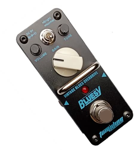 Overdrive effect pedal BLUESY Classic blues style based on 70's Marshall blues breaker Two modes boost and normal guitar pedal by Aroma Music brand Tom'sline Engineering