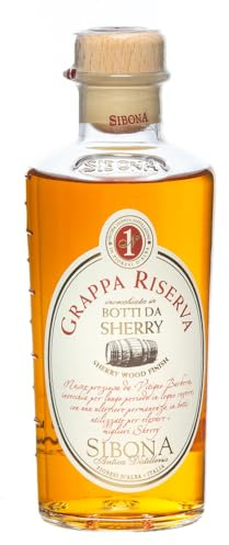 Sibona GRAPPA RISERVA Botti da SHERRY 40% Vol. 0,5l in Giftbox