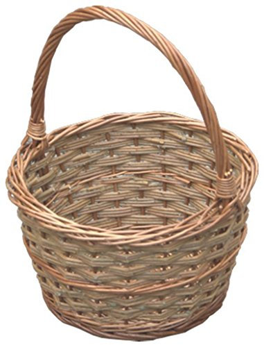 Röd korg liten rustik Apple shoppingkorg, rottare, brun, 28 x 28 x 16 cm