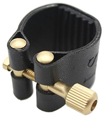 Andoer Saxophone Mouthpiece Rubber Alto Saxophone Mouthpiece - Compact Durable Synthetic Leather