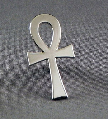 Metal Enamel Pin Badge Pagan Celtic Ankh (Silver) Isis Life Crux Ansata by Mainly Metal