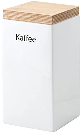 Continenta Keramik Vorratsdose | Ideal Für Vorräte & Mit Luftdichtem Verschluss | Handmade In Portugal | Weiß | 1200ml (10x10x20,5cm)