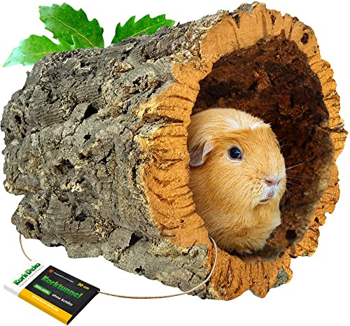 Korkröhre 30 cm – Korktunnel aus Naturkorkrinde, gereinigt und desinfiziert, Innendurchmesser 15–20 cm, idealer Unterschlupf für Nager, Kaninchen, Reptilien, Vögel, Terrarium Zubehör und Dekoration