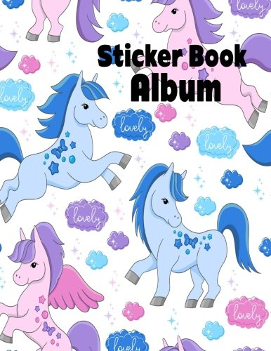 Sticker Book Album: Blank Sticker Book, Unicorn Theme Sticker Book Collecting Album Blank Notebook