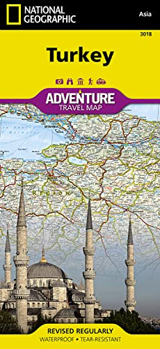 Turkey Adventure Map by National Geographic – Waterproof Travel Map with Roads, Ruins & Natural Parks – Foldable Turkey Map for Istanbul, Cappadocia, ... & More (National Geographic Adventure Map)