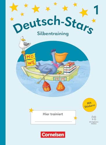 Deutsch-Stars - Lesetraining Ausgabe ab 2025 - 1. Schuljahr: Silbentraining - Übungsheft - Mit Lösungen und digitalen Medien