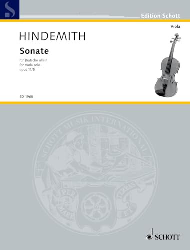 Sonate: für Bratsche allein. op. 11/5. Viola. (Edition Schott, Band 5)