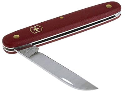 Victorinox, Taschenwerkzeug, Garten, Blumenmesser, rot, 2 Funktionen, Klinge, gerade;Ring, Swiss Made