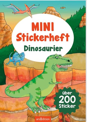 MINI-Stickerheft – Dinosaurier: Über 200 Sticker | Stickerheft im praktischen Mitnahmeformat für Kinder ab 4 Jahren