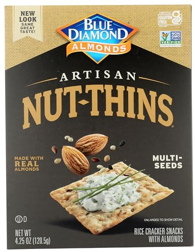 Blue Diamond Artisan Multi Seeds Nut Thins (Wheat & Gluten Free) Buy Twelve Boxes And Save Each Box Is 4.25 Oz (Case Of