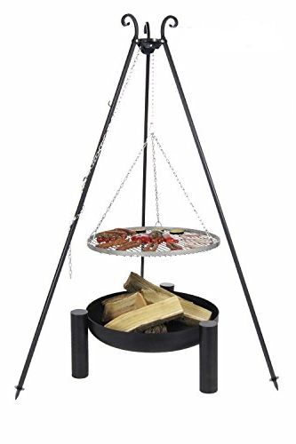 Schwenkgrill Dreibein Stahl 60cm inkl. Feuerschale Pan 38 70cm