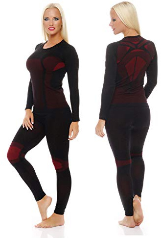 Cocain underwear Skiunterwäsche für Damen als Hemd-Hose-Set oder 2 Hemden oder 2 Hosen auswählbar, Lang oder Kurz-Arm, Funktionelle Thermowäsche Seamless ohne störende Nähte