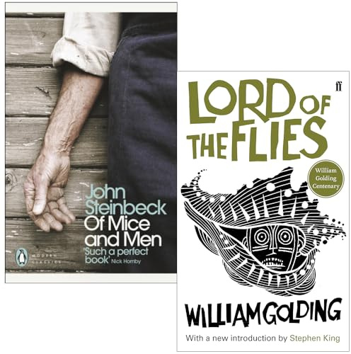 Of Mice and Men By Mr John Steinbeck & Lord of the Flies By William Golding 2 Books Collection Set
