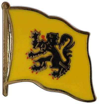 Flaggen-Pin/Anstecker Belgien Flandern vergoldet