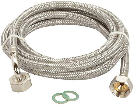 Waschmaschinenschlauch DN8 Edelstahl Spülmaschinenschlauch 3/4'ÜM x 3/4'ÜM Aquastop Panzerschlauch 1,5m - 5m Trinkwasser deutscher Qualitätsschlauch, Schlauchlänge:300cm
