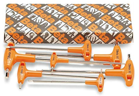 BETA 96T/S6, Chiavi Esagonali Maschio Piegate con Impugnatura di Manovra, Set 6 Pezzi, Acciaio di Qualità, Tecnopolimeri per Trasmissione Sforzi, Utensili Torsionali